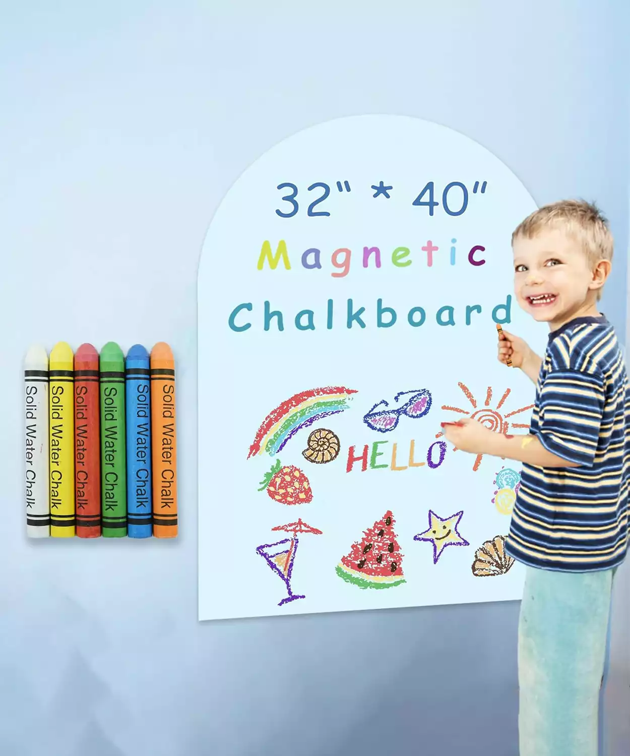 Magnetic Wall Write and Wipe Board for Kids (100x80)