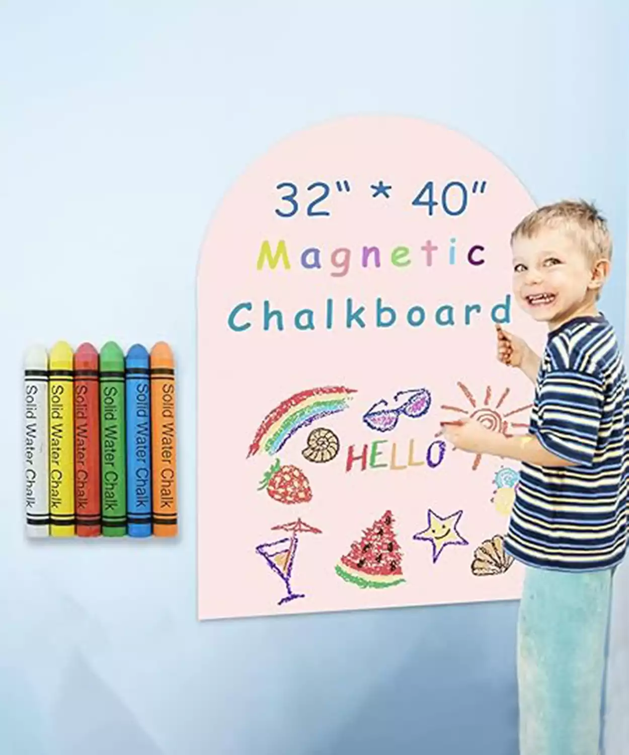 Magnetic Wall Write and Wipe Board for Kids (100x80)