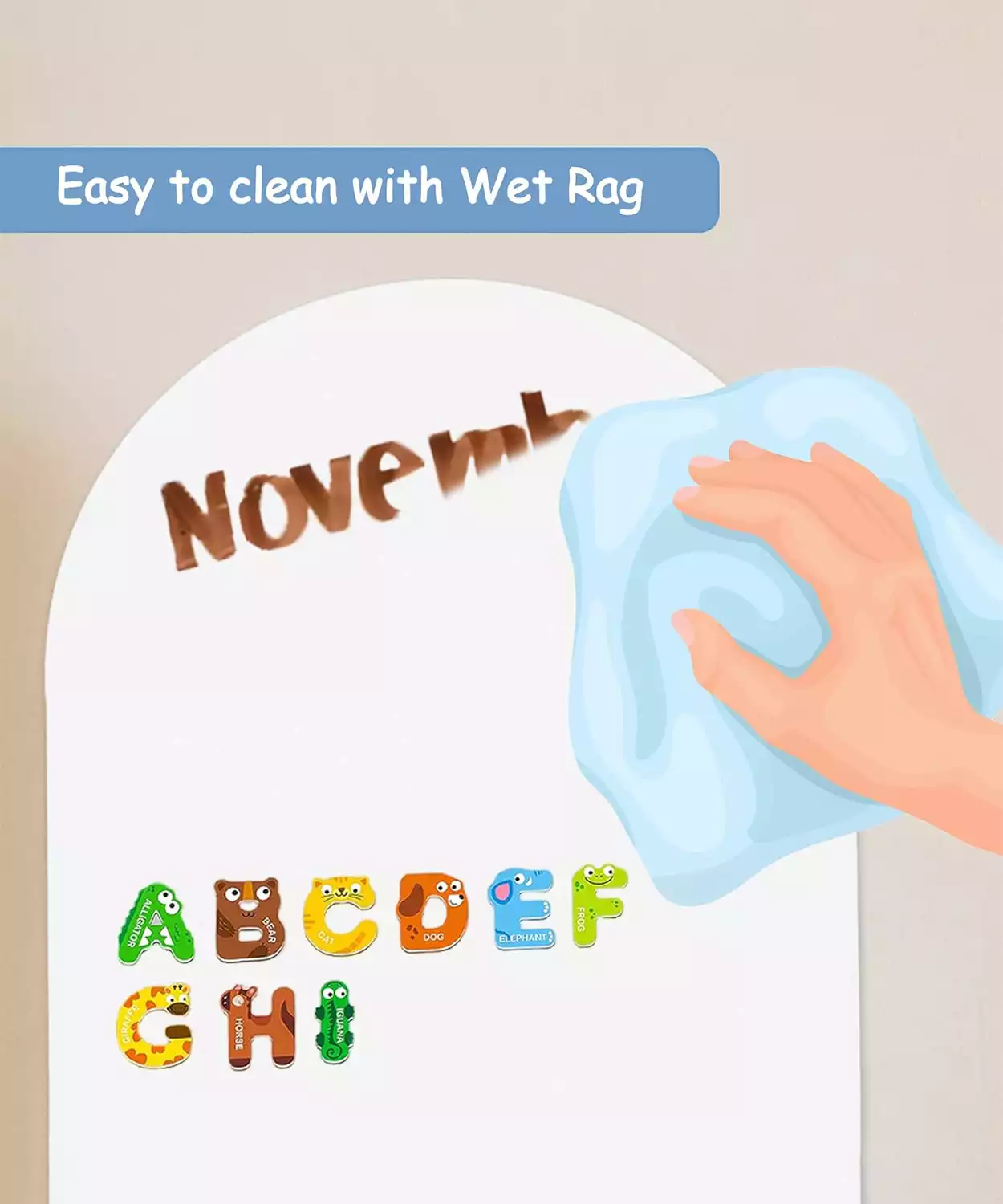 Magnetic Wall Write and Wipe Board for Kids (100x80)