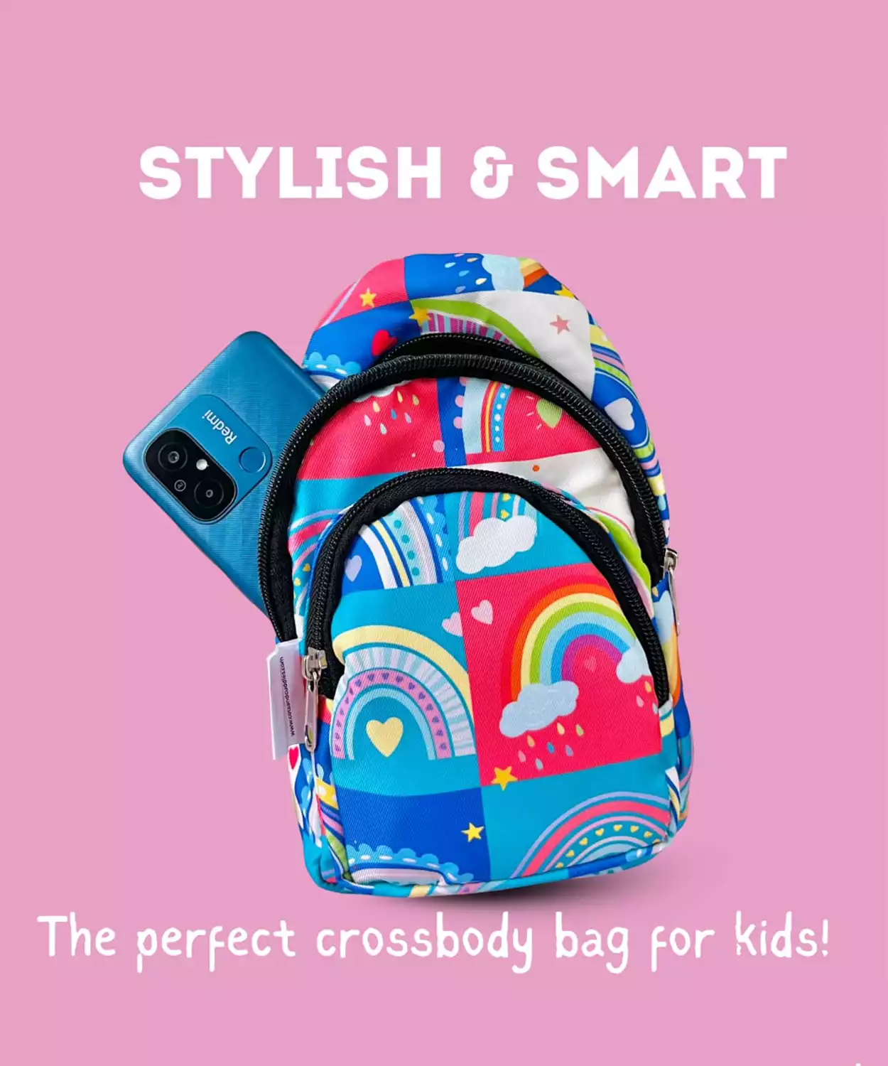 The Rainbow Print Crossbody Bag For Kids