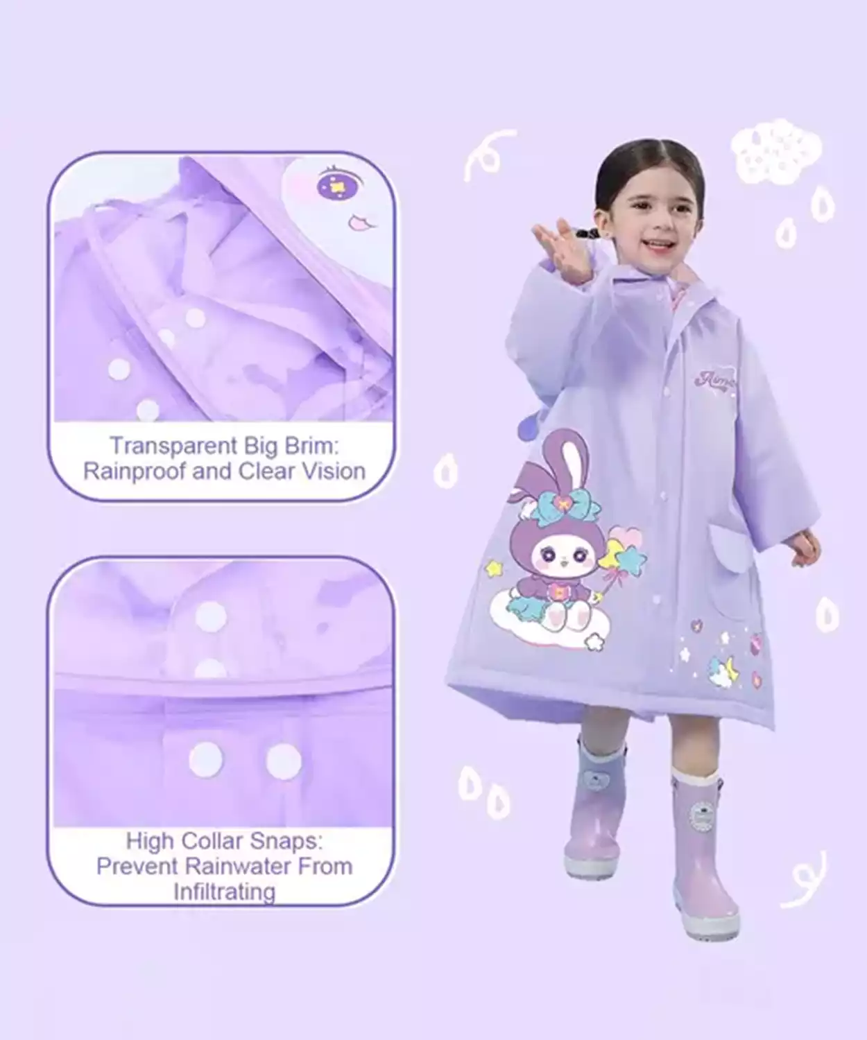 Raincoat For Kids- Bunny