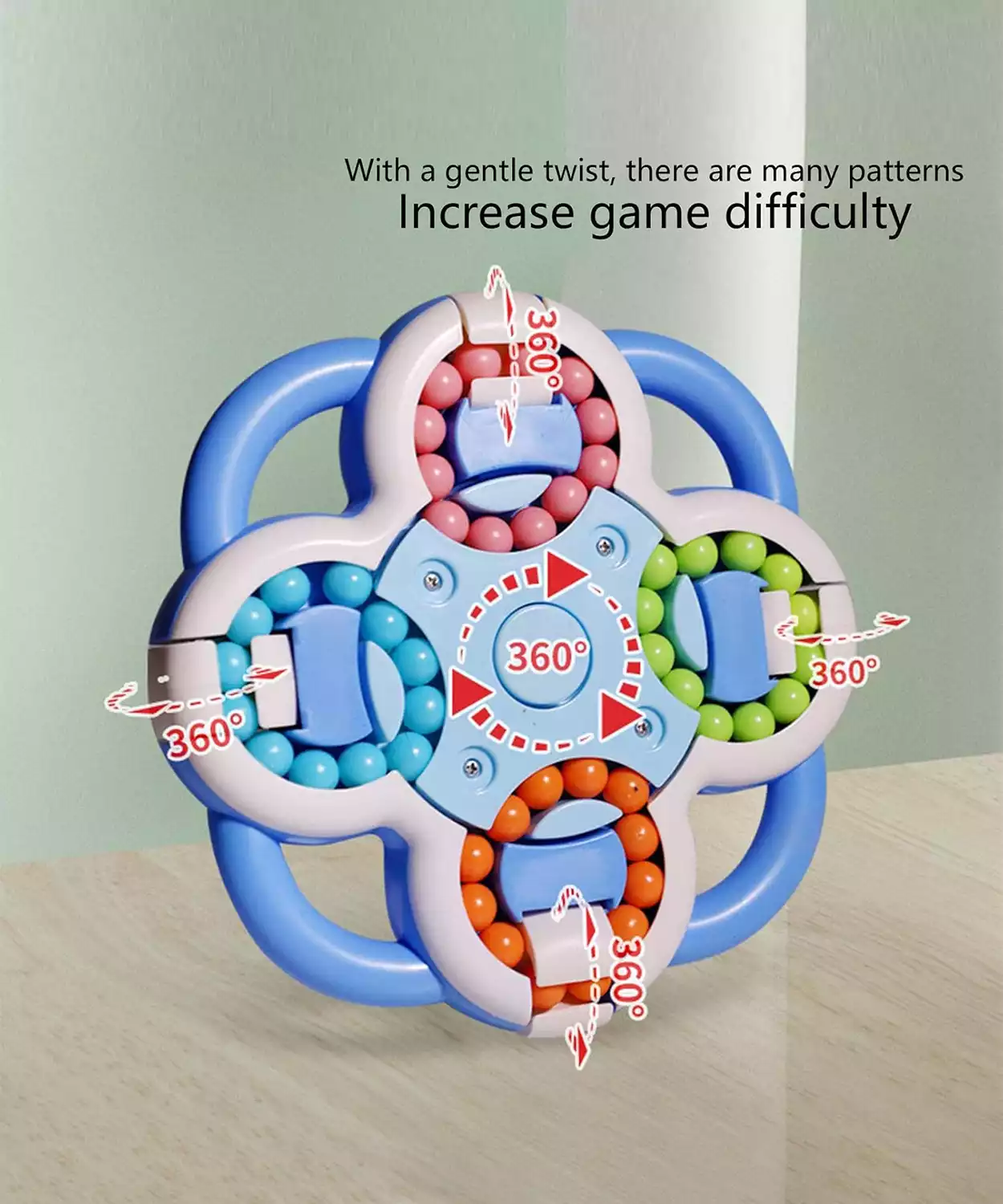 Rotating Magic Beads Puzzle For Kids- Blue