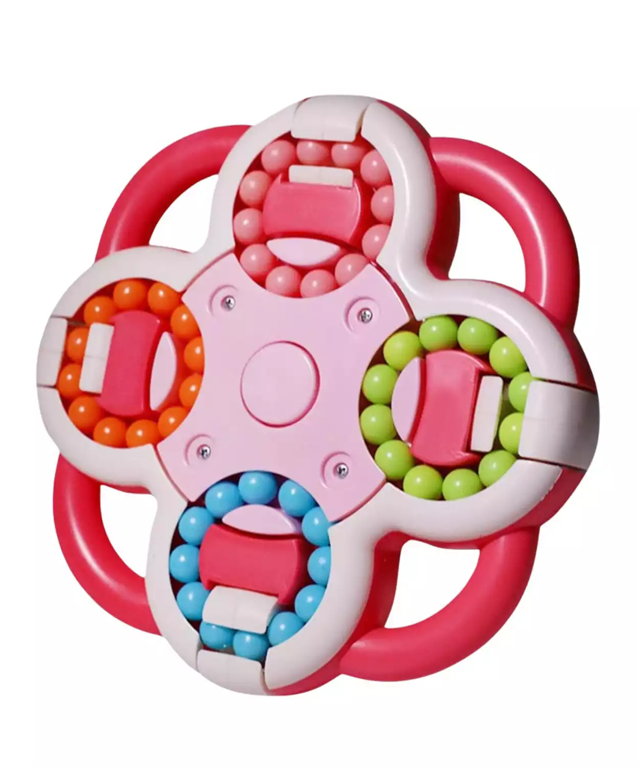 Rotating Magic Beads Puzzle For Kids- Red