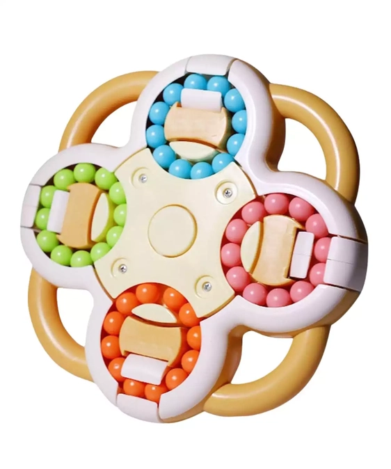 Rotating Magic Beads Puzzle For Kids- Yellow