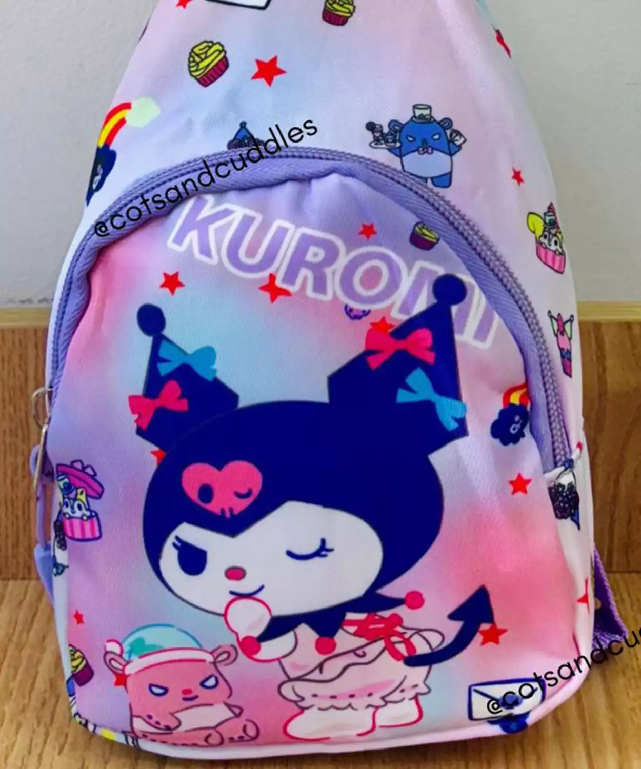 The Mini Cartoon Print Crossbody Bag For Kids- Kuromi