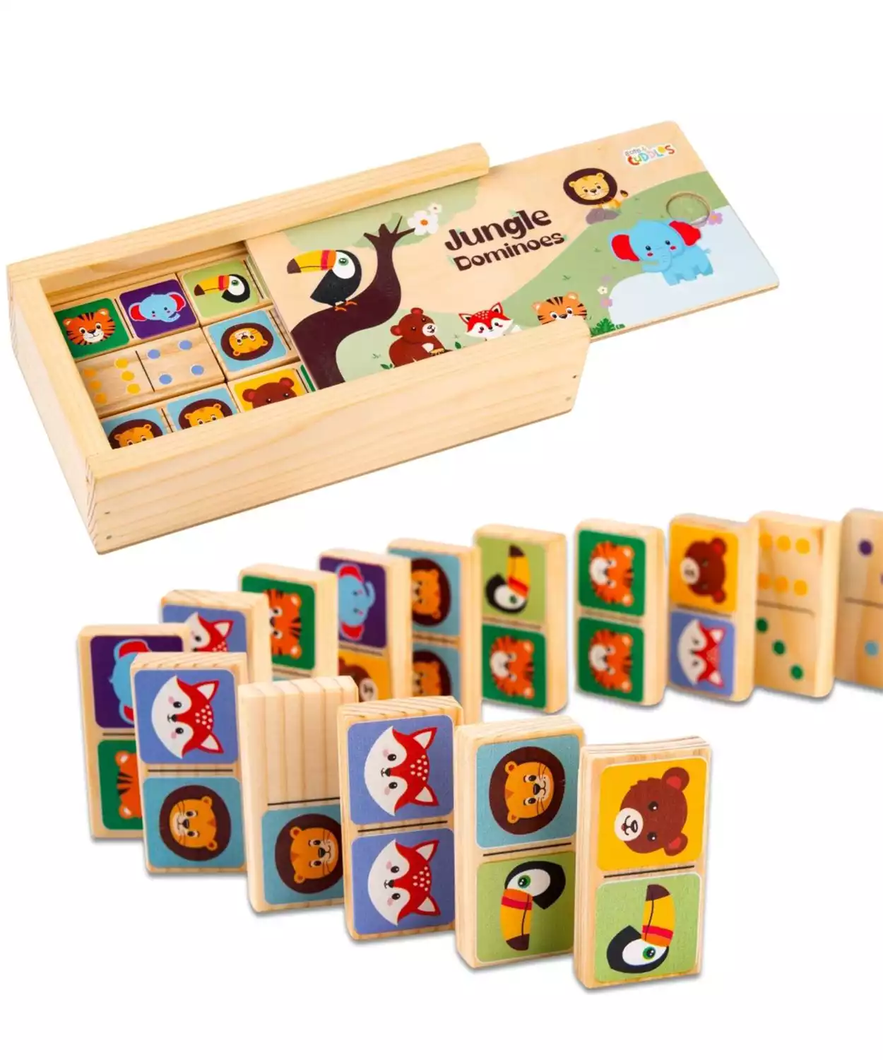 Wooden Animal Faces Dominos For Kids