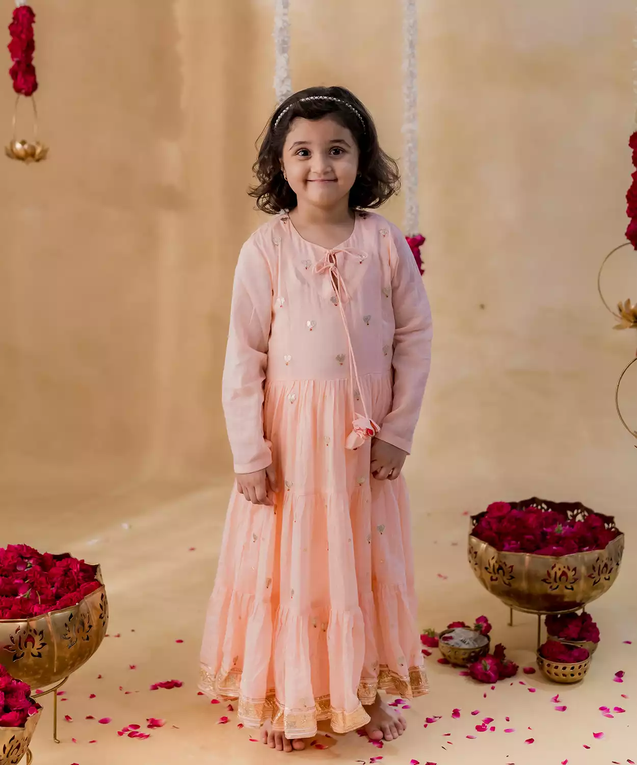 Meher Tiered Malmal Anarkali Set