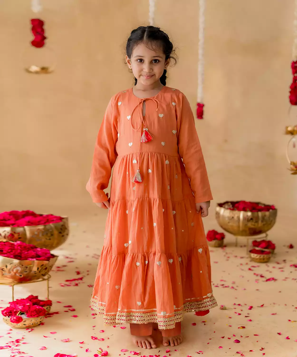 Meher Tiered Malmal Anarkali Set