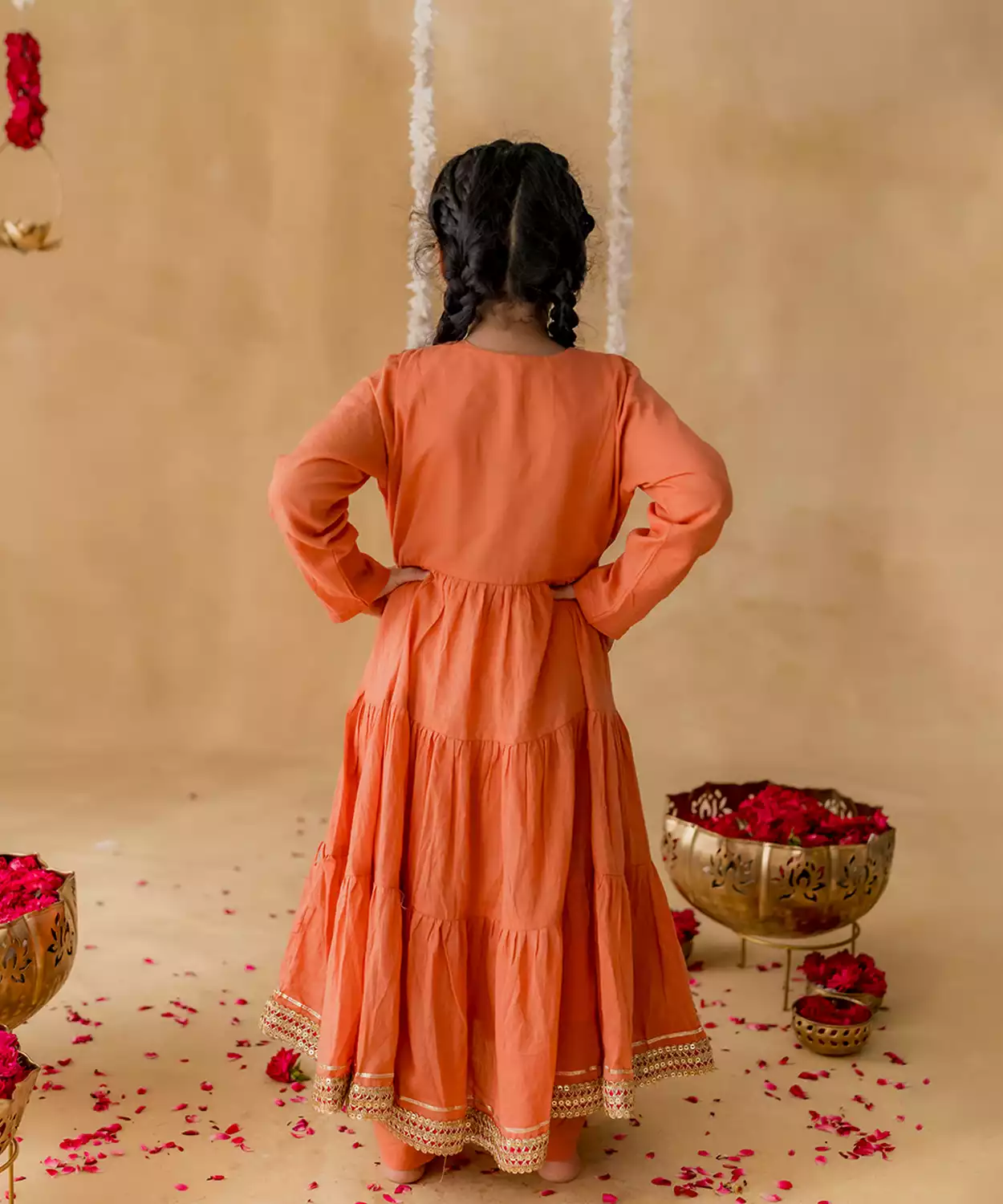 Meher Tiered Malmal Anarkali Set