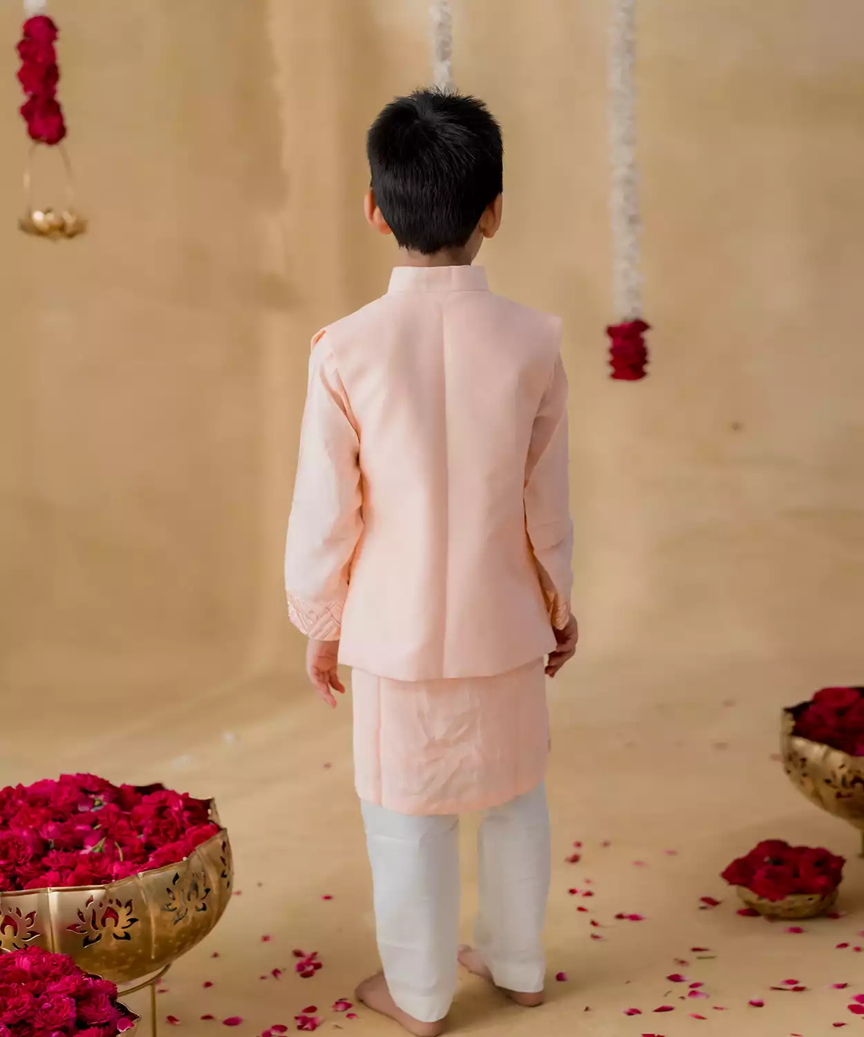 Peach Chakri Jacket Set