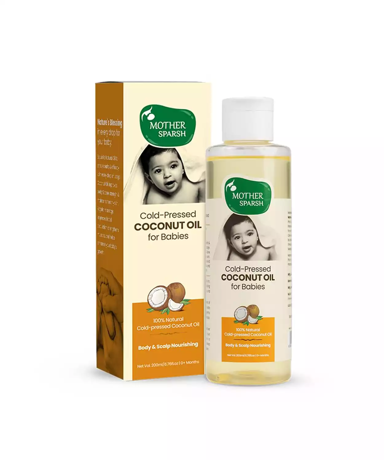 Cold Pressed Coconut Oil for Babies - Gentle & Nourishing- 200ml