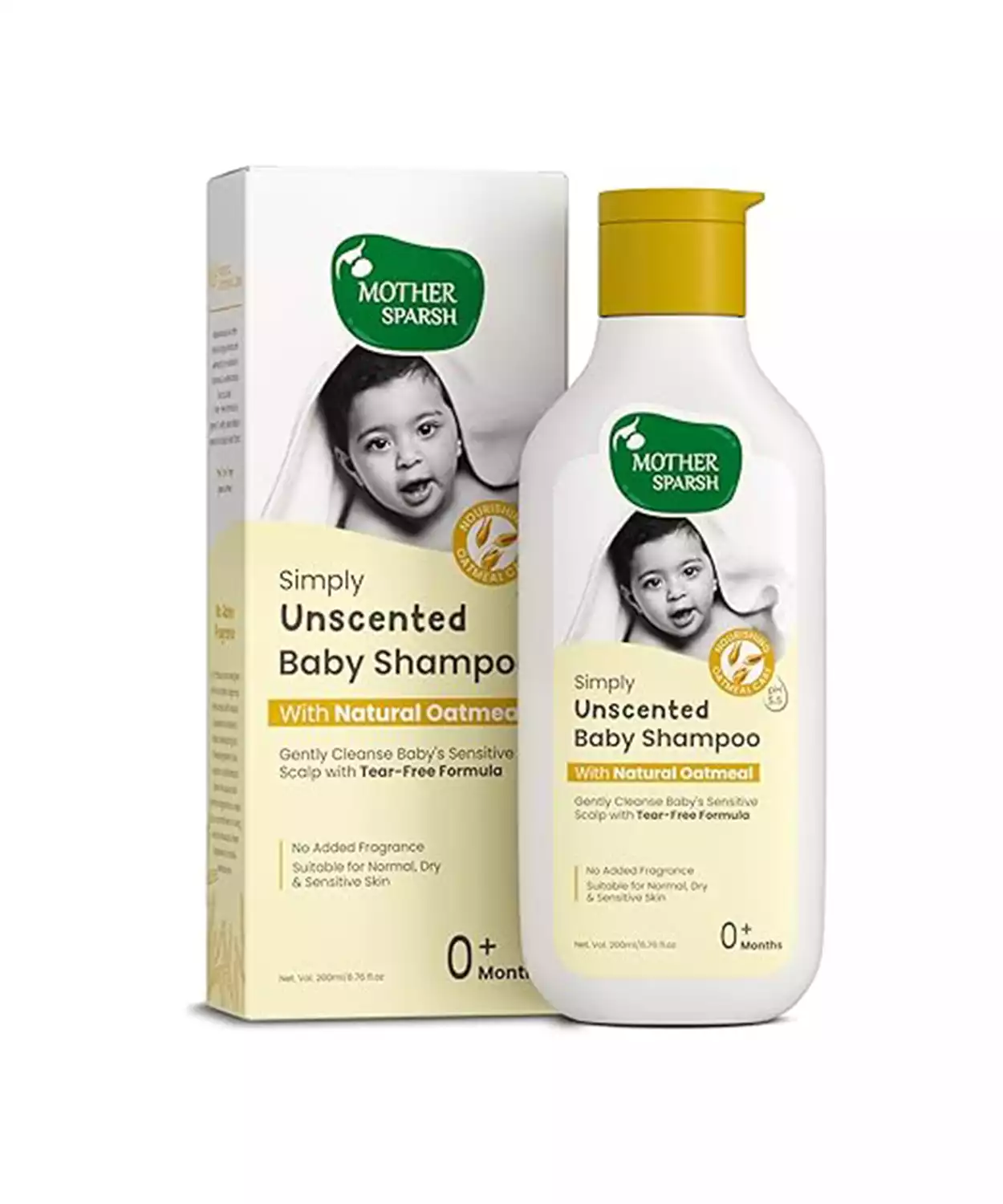Simply Unscented Baby Shampoo With Natural Oatmeal- 200ml