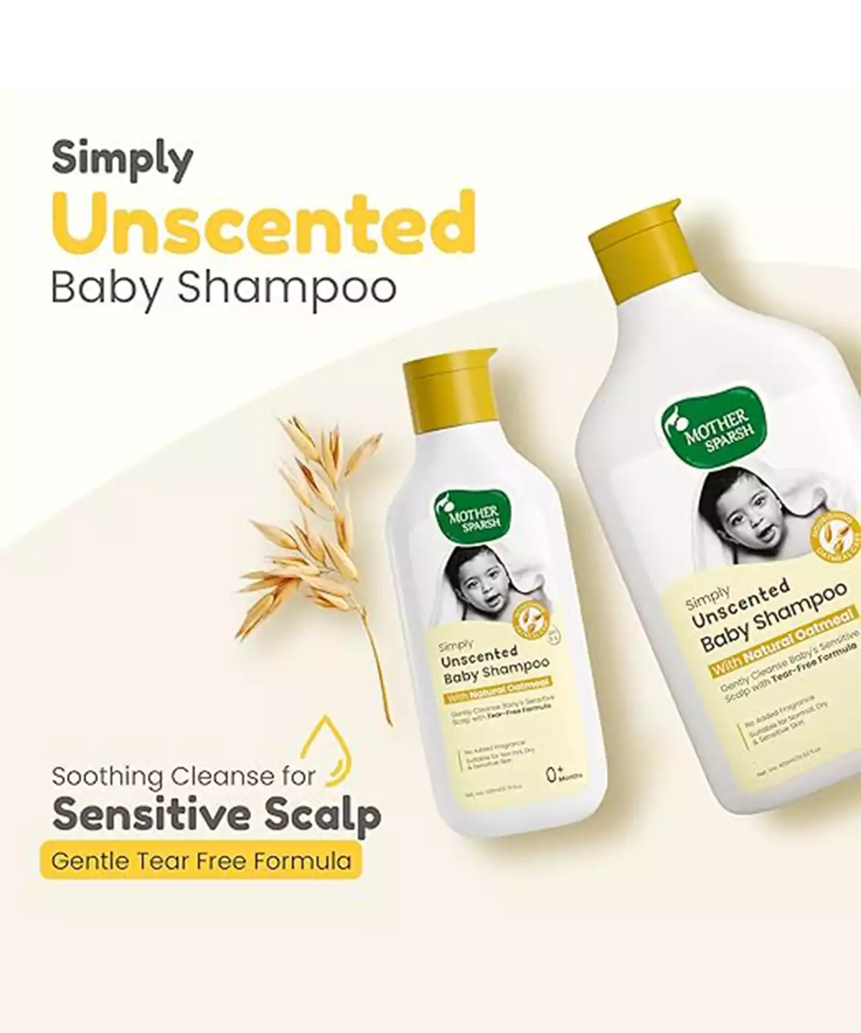 Simply Unscented Baby Shampoo With Natural Oatmeal- 200ml
