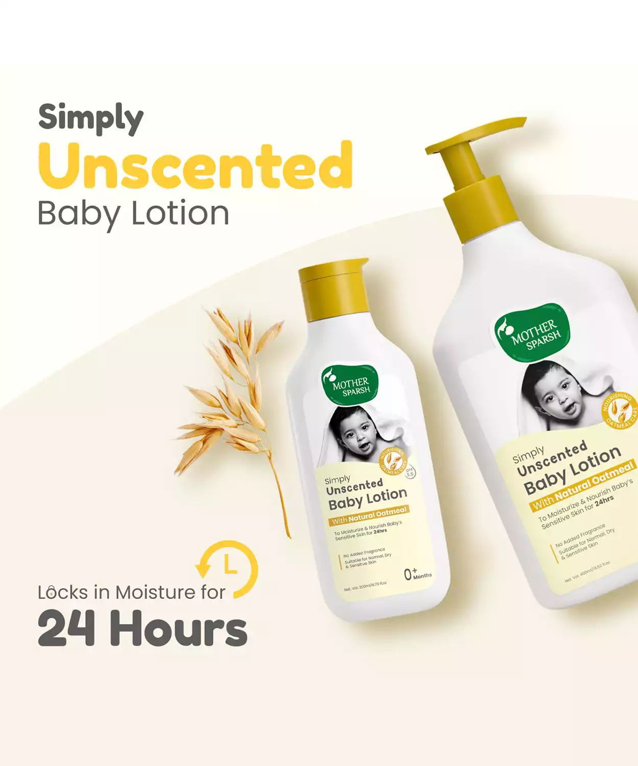 Simply Unscented Baby Lotion With Natural Oatmeal- 200ml