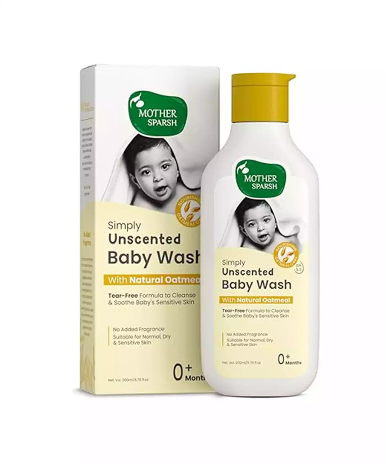 Simply Unscented Baby Wash With Natural Oatmeal- 200ml
