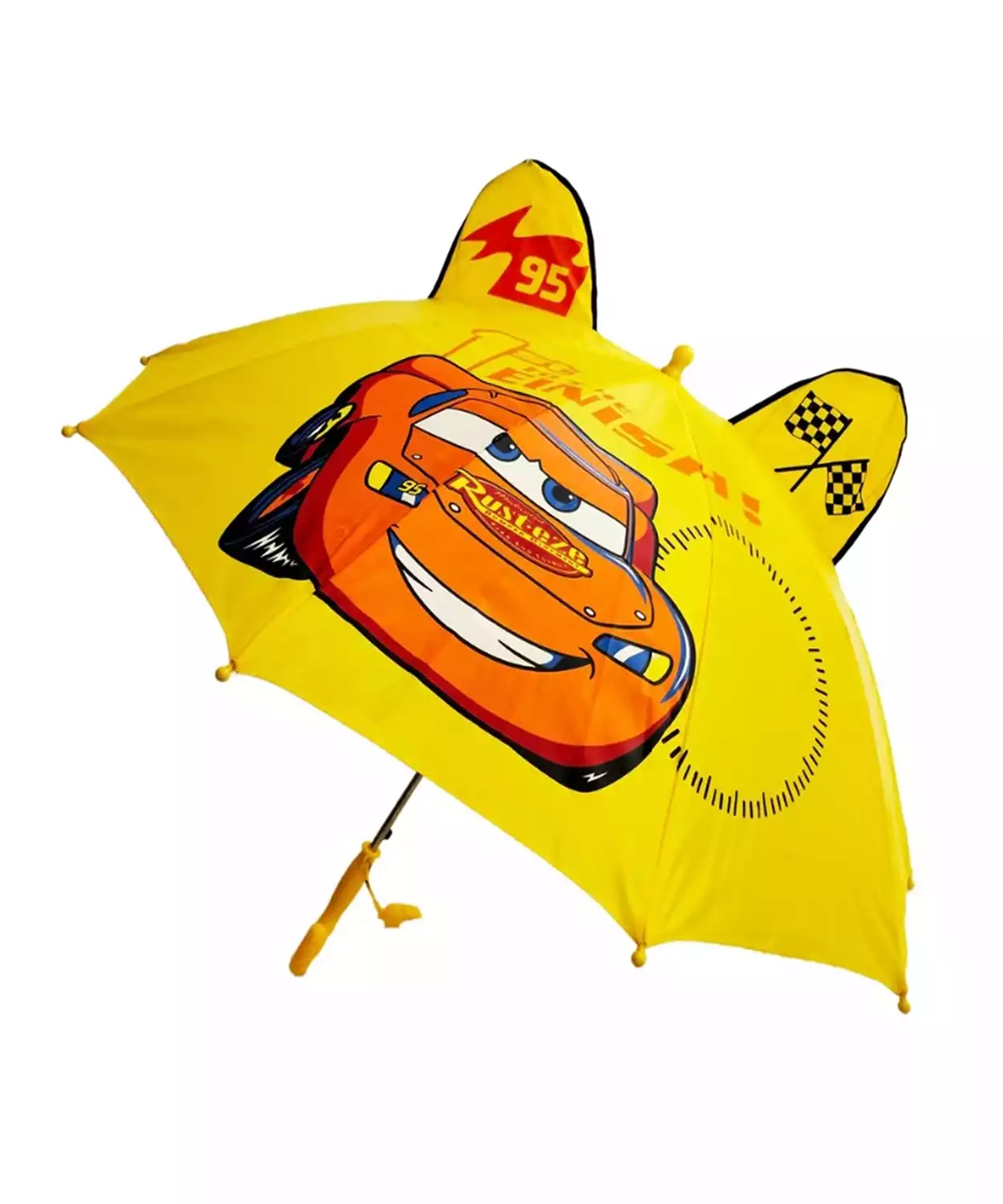3D Design Pixer Car Printed Yellow 1 Folded Umbrella