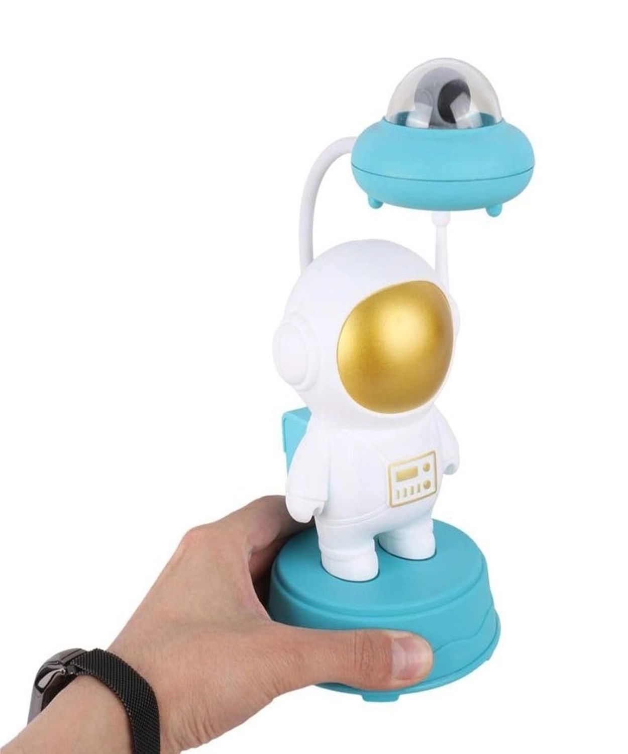 Table Lamp for Study Desk Astronaut Rechargeable LED Light with Sharpener (Random Color)