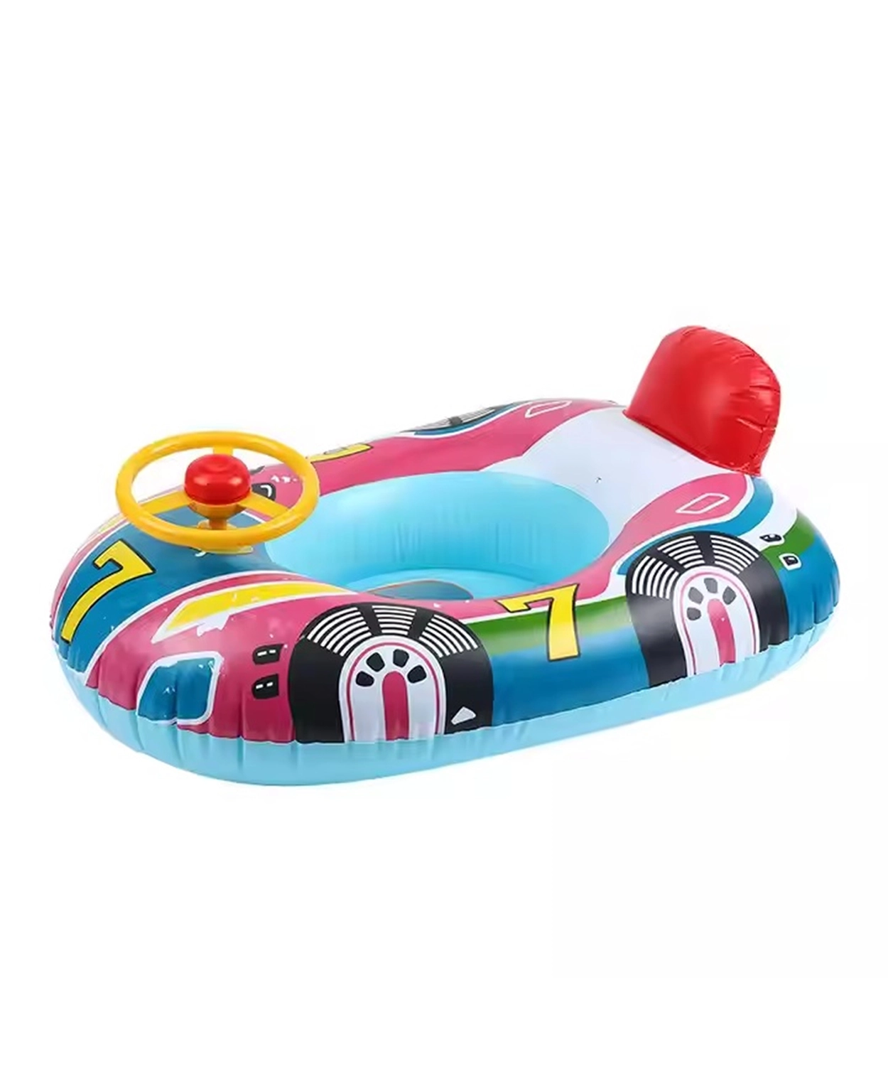 Car Shape Swimming Tube Ring Baby Safe Anti-flip Inflatable Floats