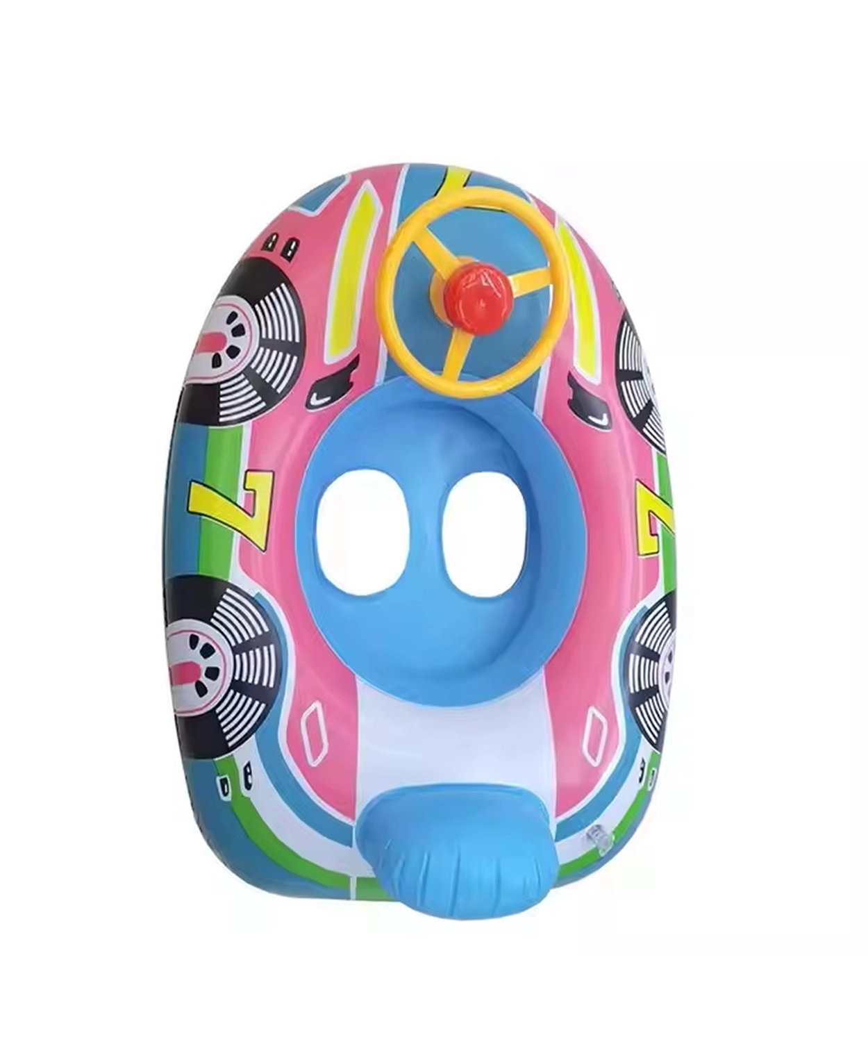 Car Shape Swimming Tube Ring Baby Safe Anti-flip Inflatable Floats