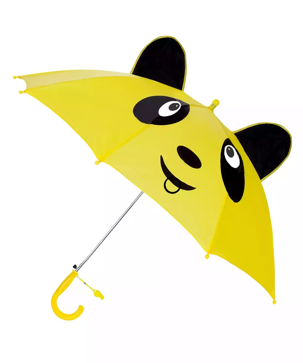 3D Design Cute Bear Ears Printed Yellow 1 Folded Umbrella
