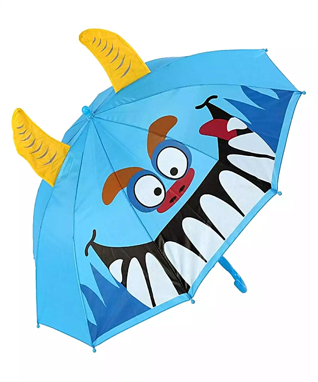 3D Design Cartoon Dragon Printed Blue 1 Folded Umbrella