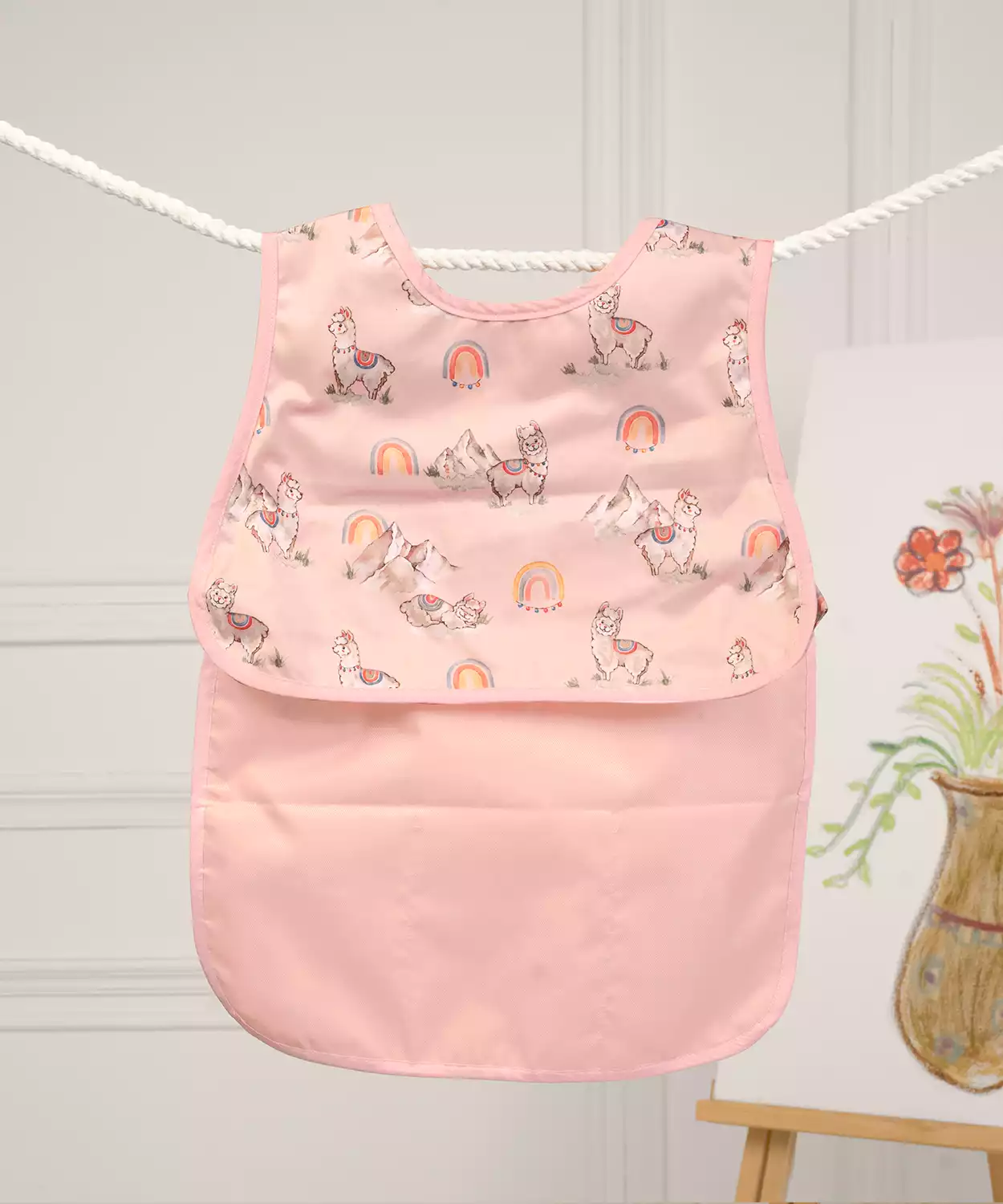 Ooh La Llama Little Artist Apron With Canvas Bag