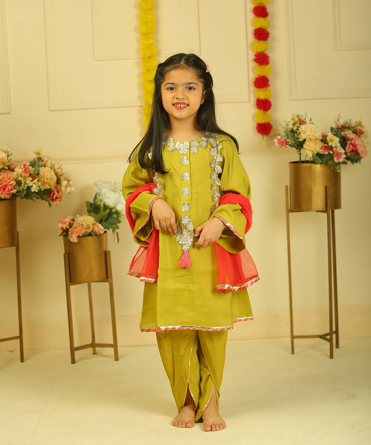 Golden Yellow Dhoti Set