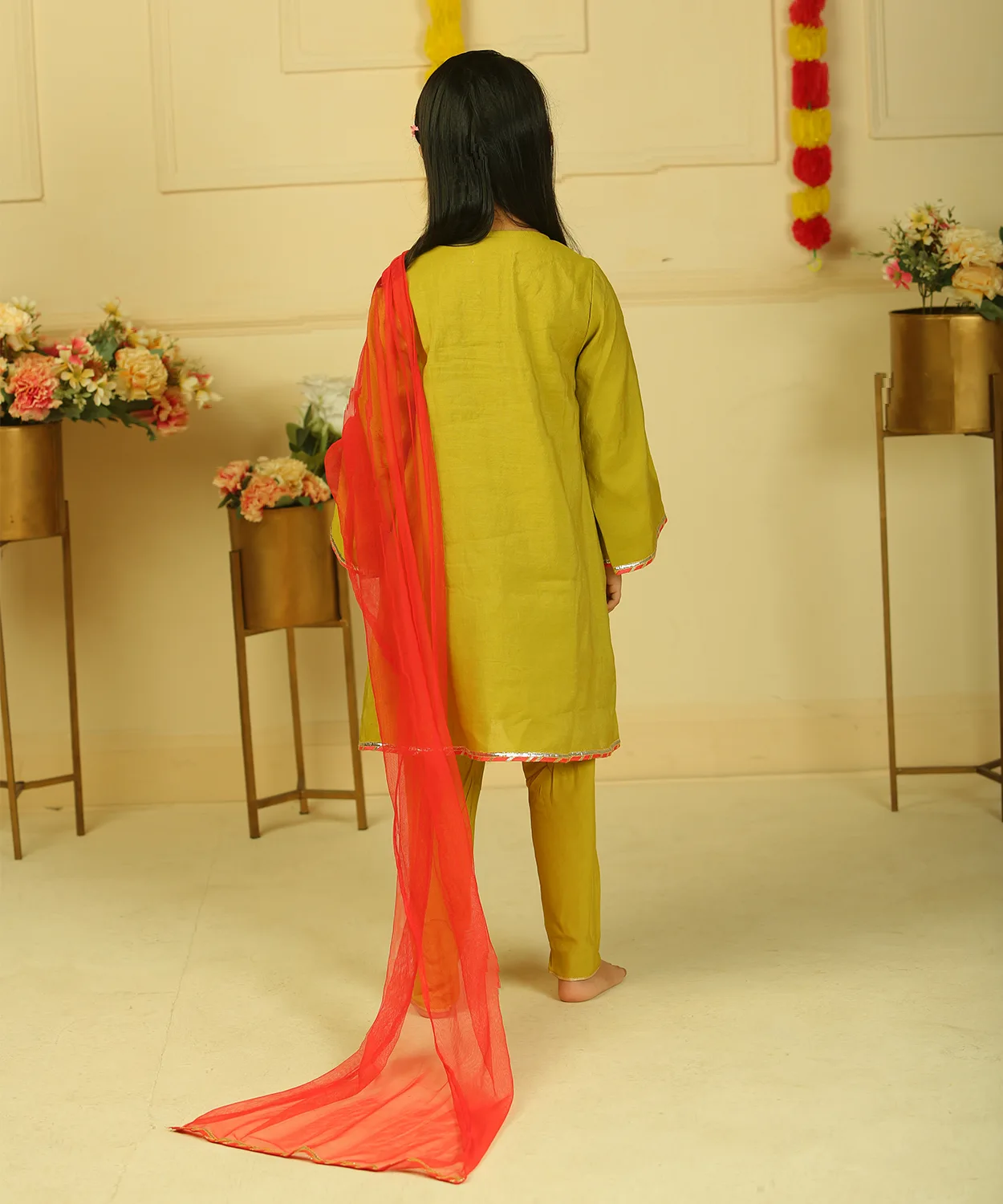 Golden Yellow Dhoti Set