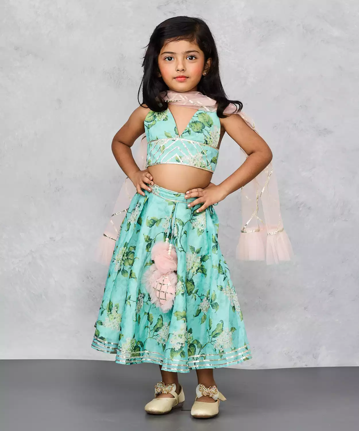 Stylish Sea Green Ghaghra Choli