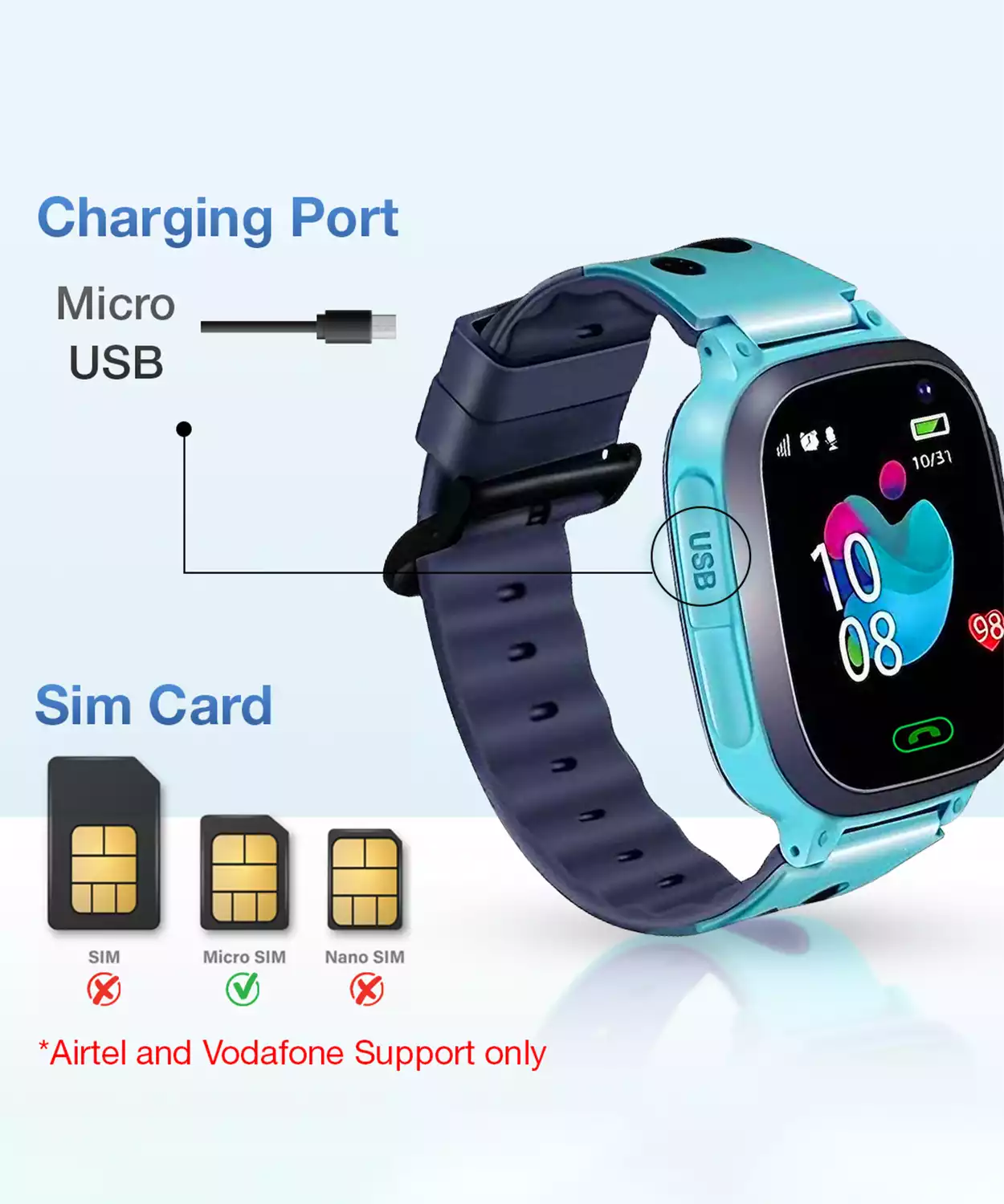 S1 - Voice Call , Location Tracking Smart Watch