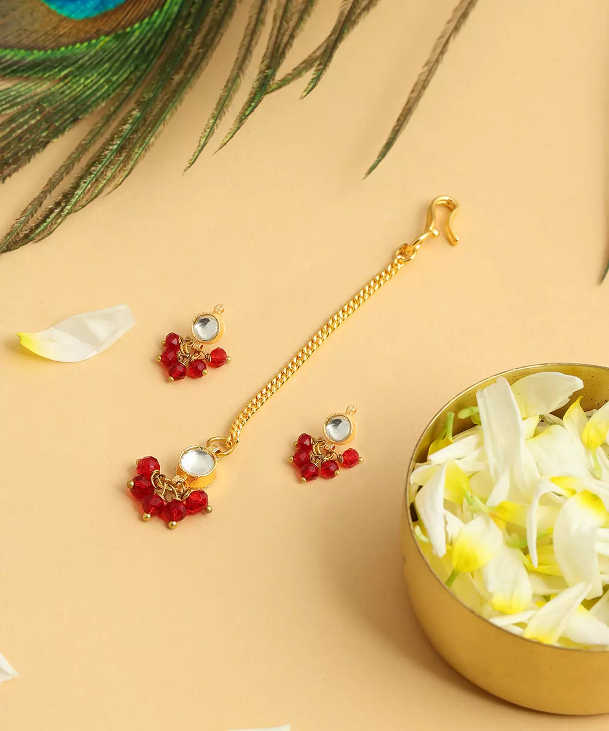 Noor-e-Laal Pearl Tikka Set