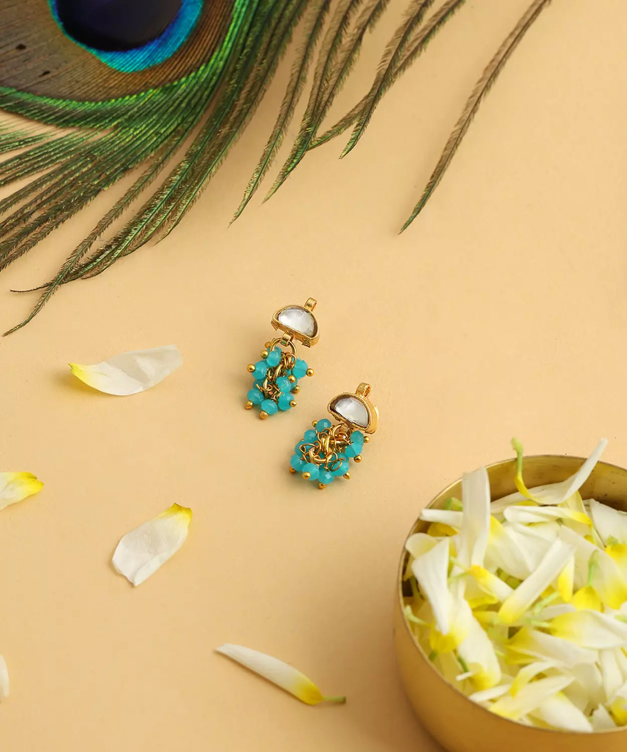 Pearl Stone Drops Earrings