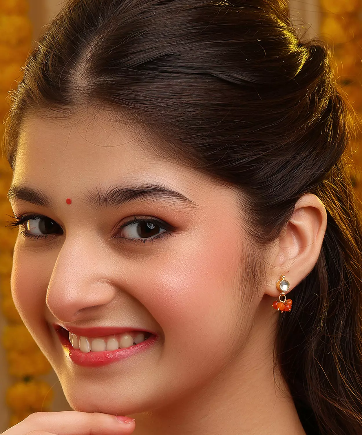 Kesar Phool Earrings