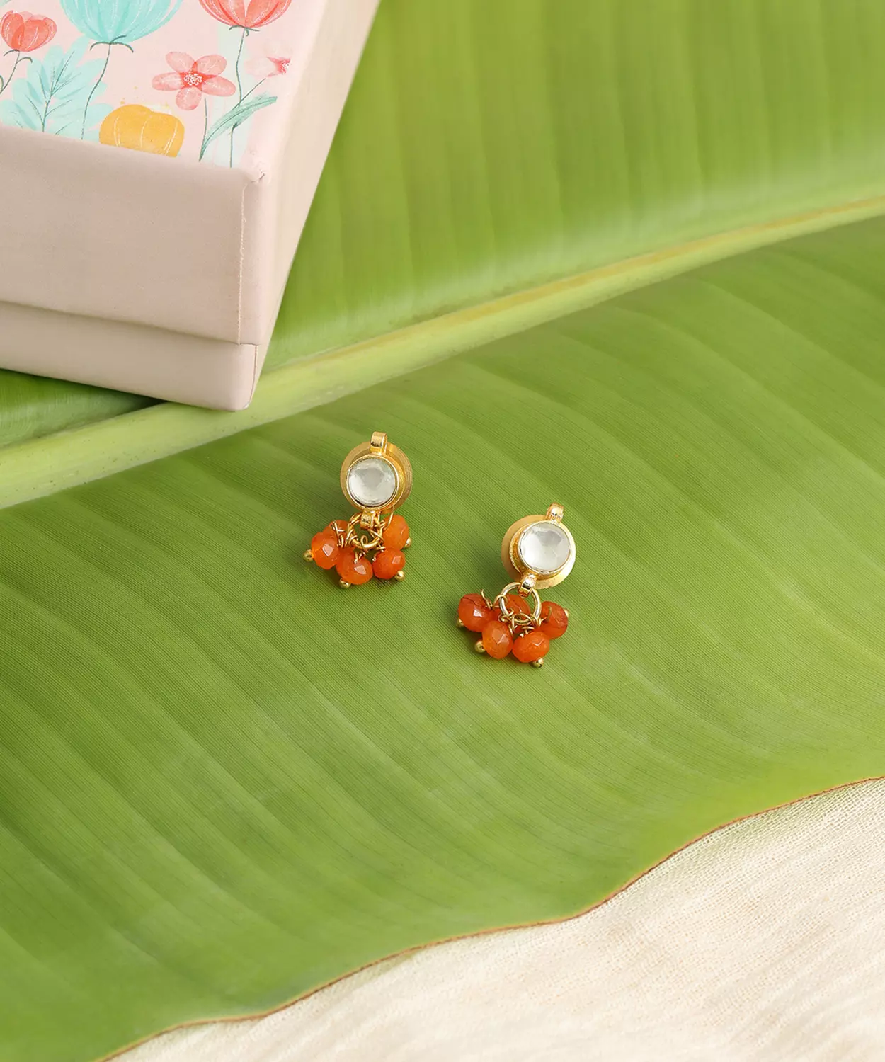 Kesar Phool Earrings