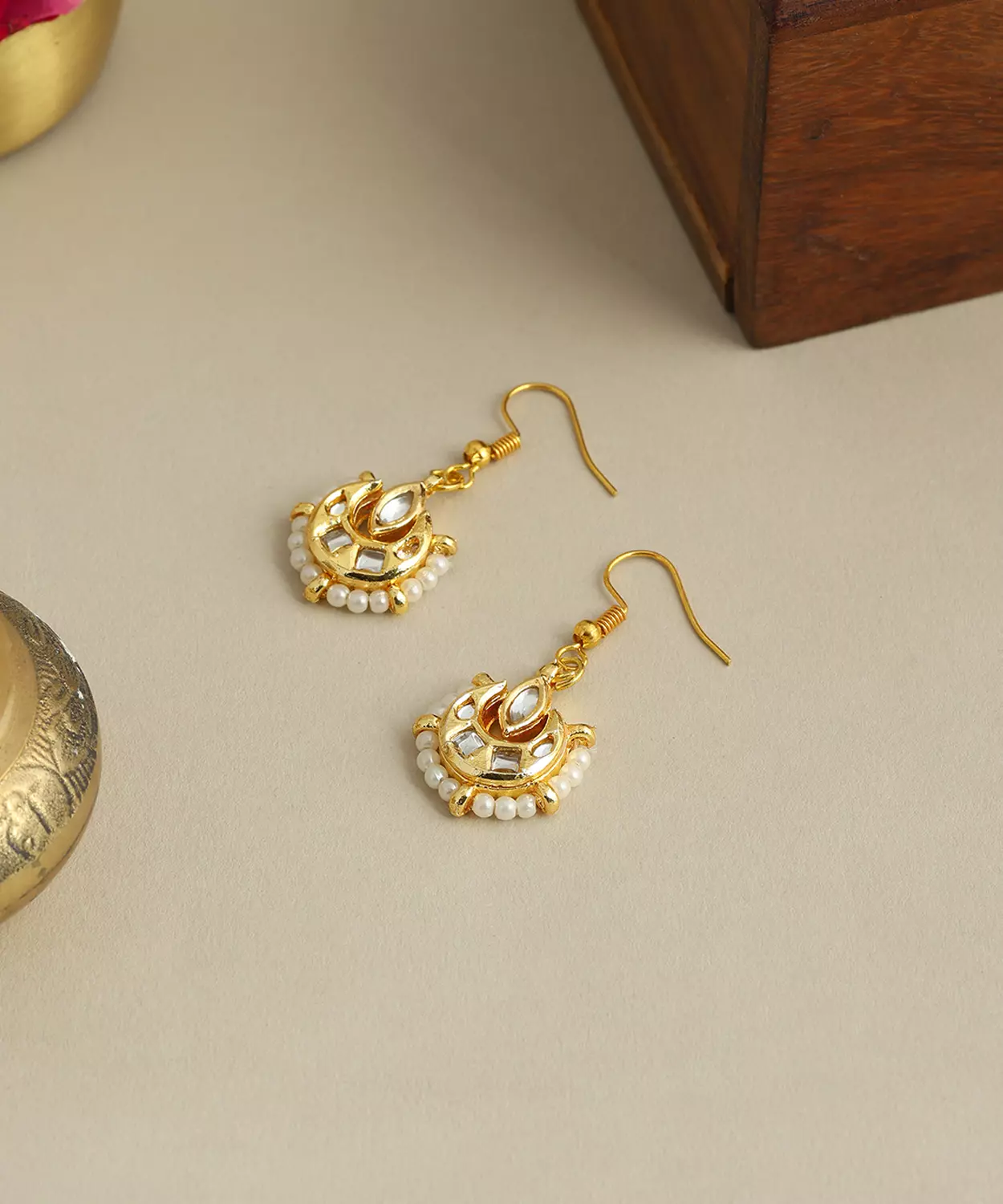 Afsana Gold Drops Earrings