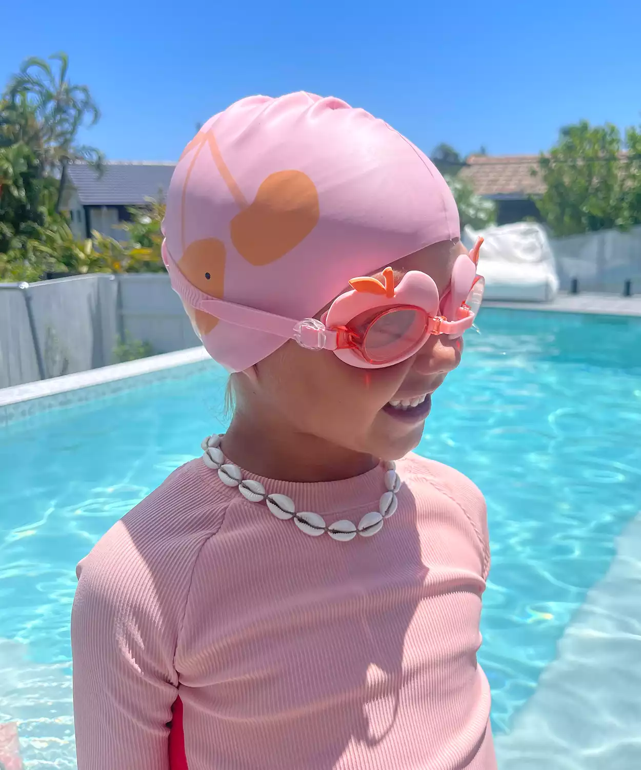 Kids Swimming Cap Cotton Candy Cherry