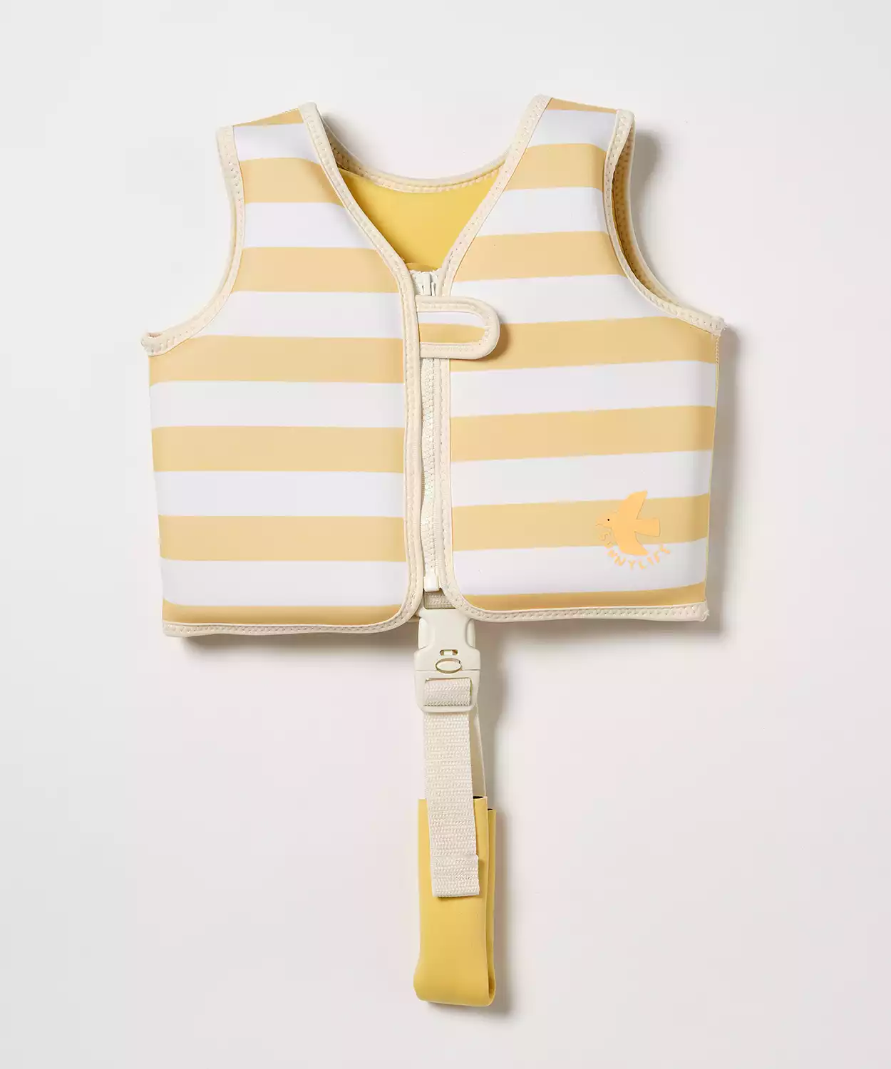 Kids Swim Vest 1-2 Sid the Seagull Mustard Stripe