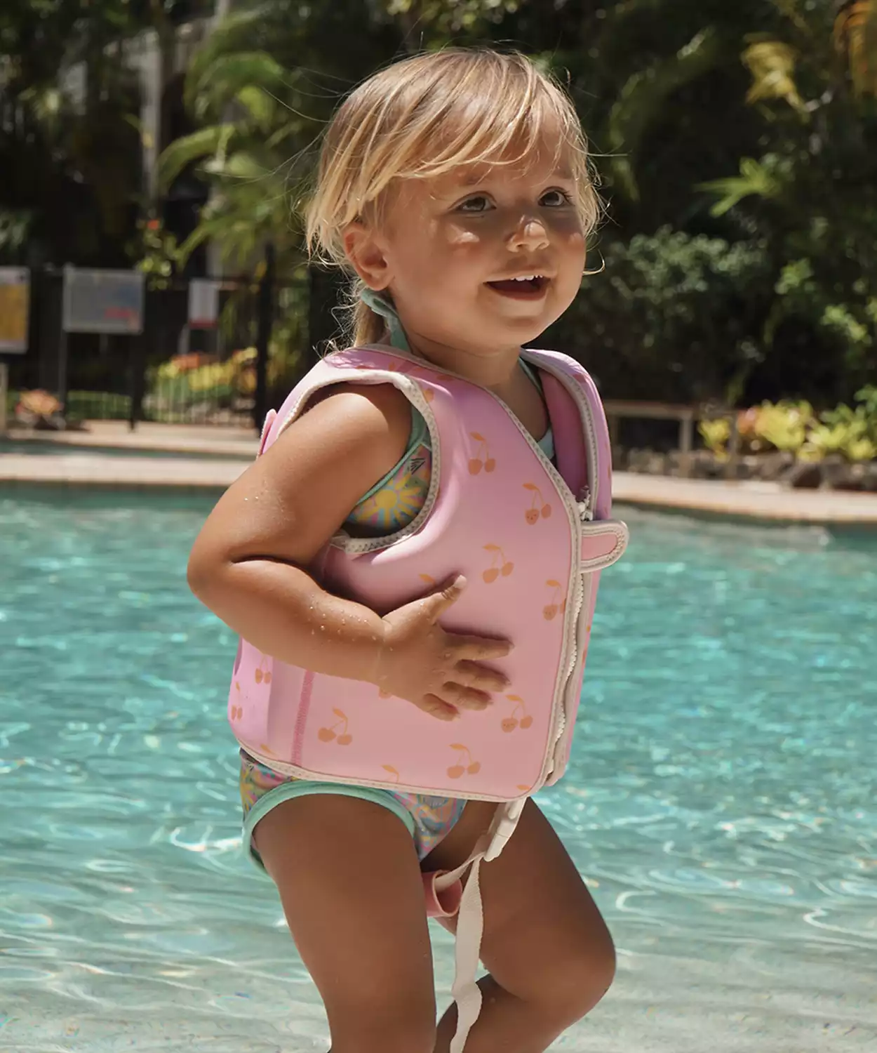 Kids Swim Vest 1-2 Cotton Candy Cherry