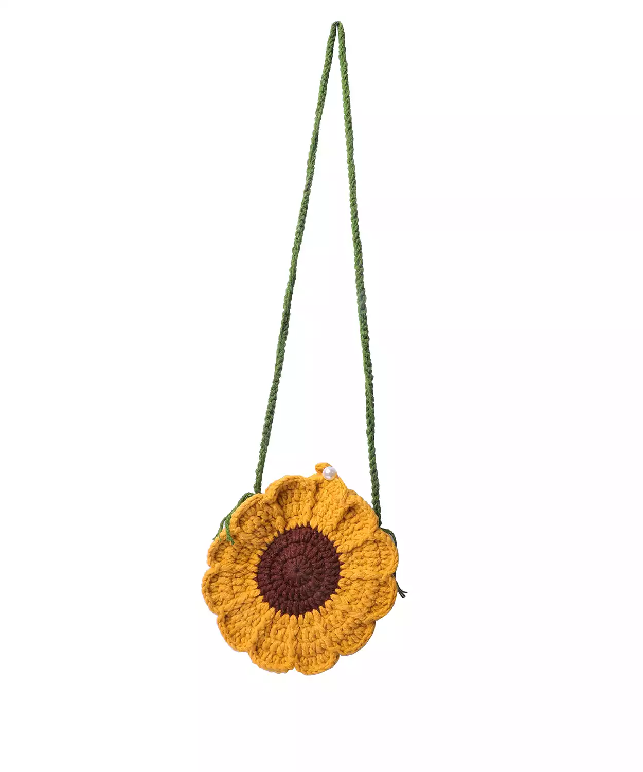 Yellow Sunflower With Hand Crochet