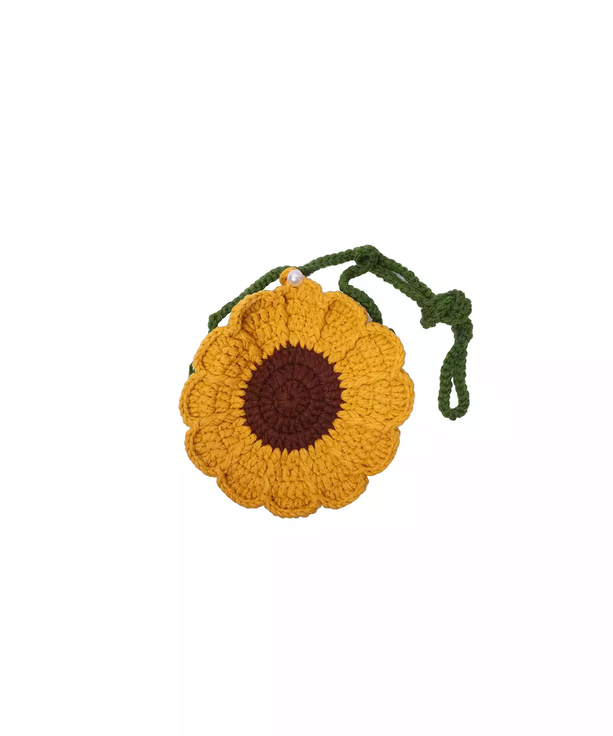 Yellow Sunflower With Hand Crochet
