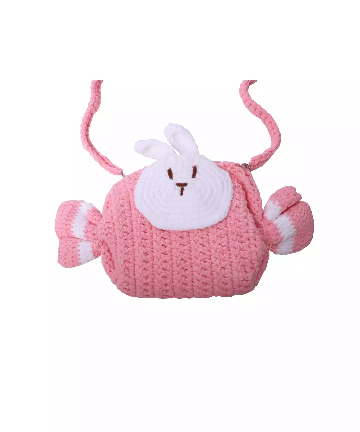 Pink Toffee Bag With Hand Crochet For Kids And Adults