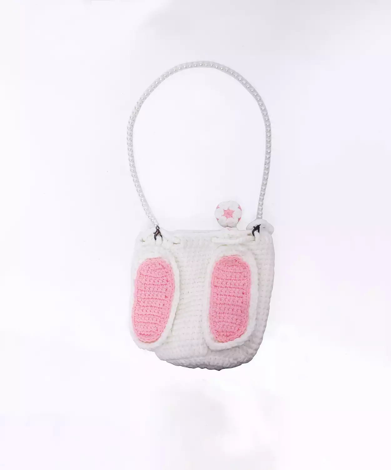 Pink Bunny Bag With Hand Crochet
