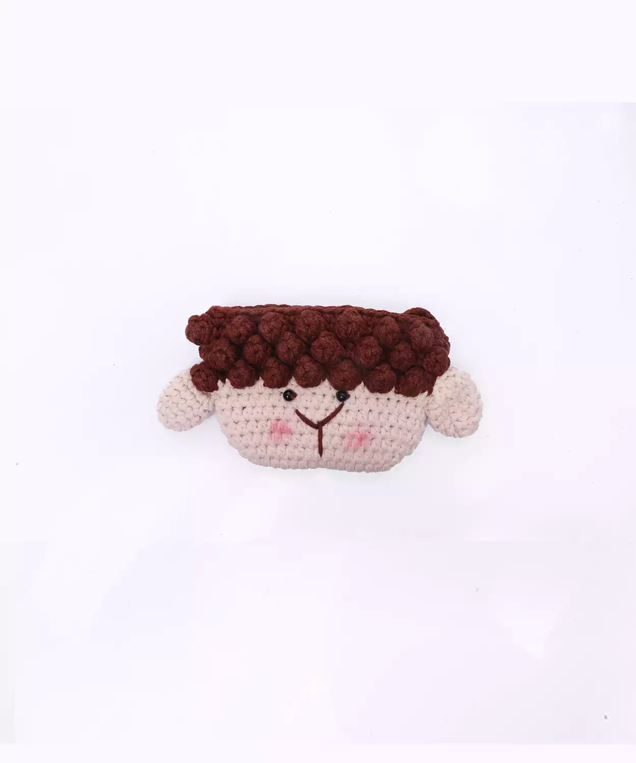 Top Open Sheep Bag With Hand Crochet