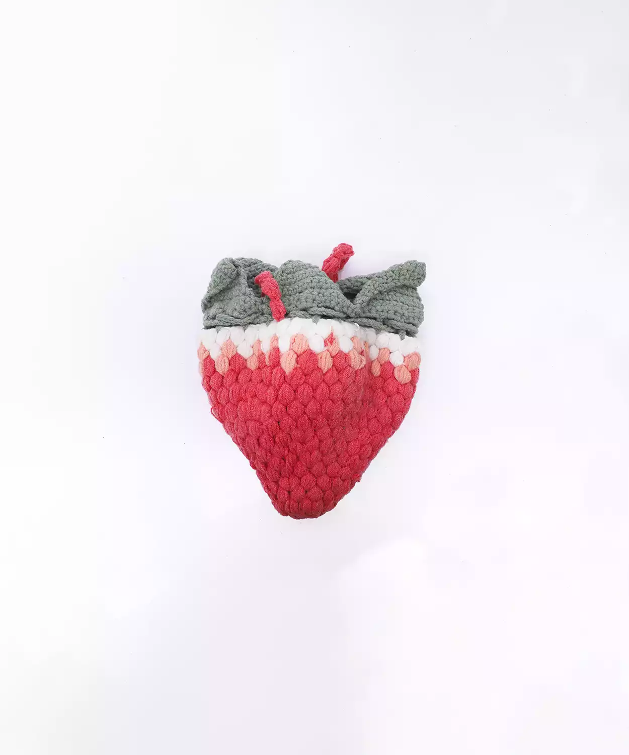 Pink Strawberry Bag With Hand Crochet, Dori