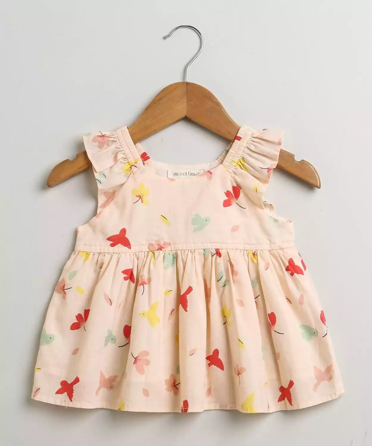 Bird Print Top And Bloomer Co-Ord Set