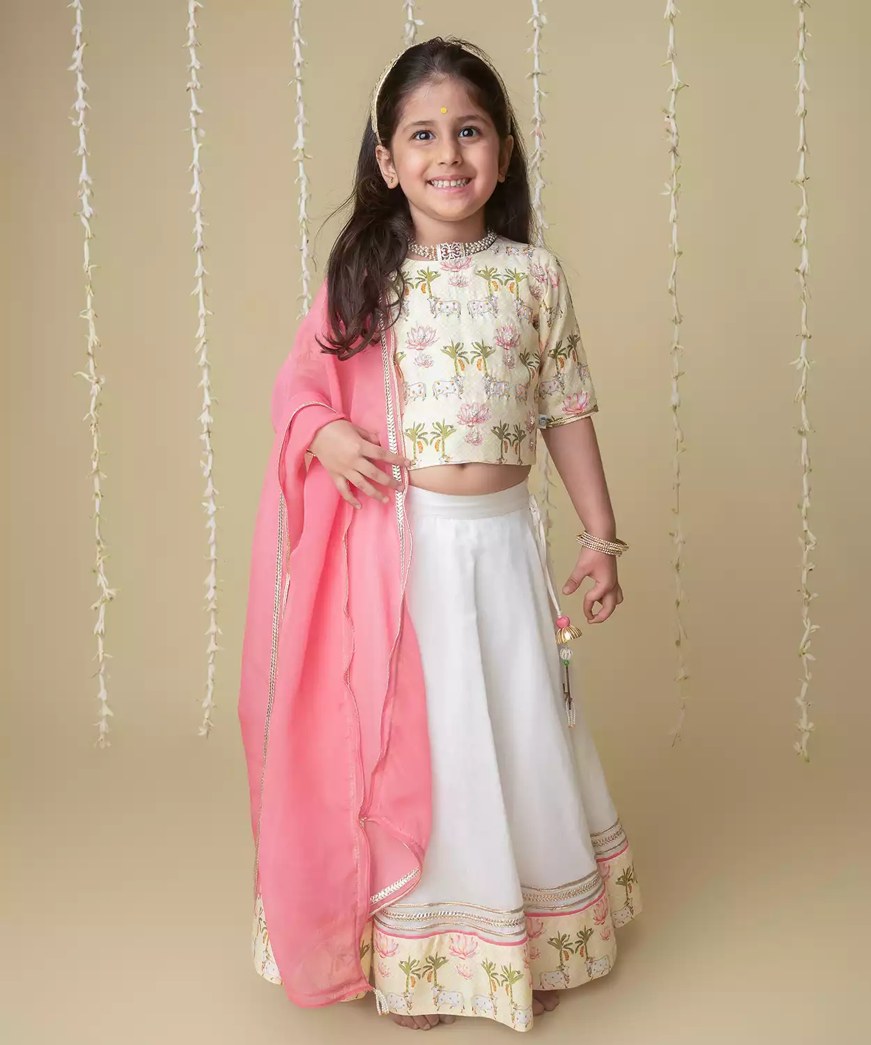 Traditional Pichwai Printed Lehenga Set