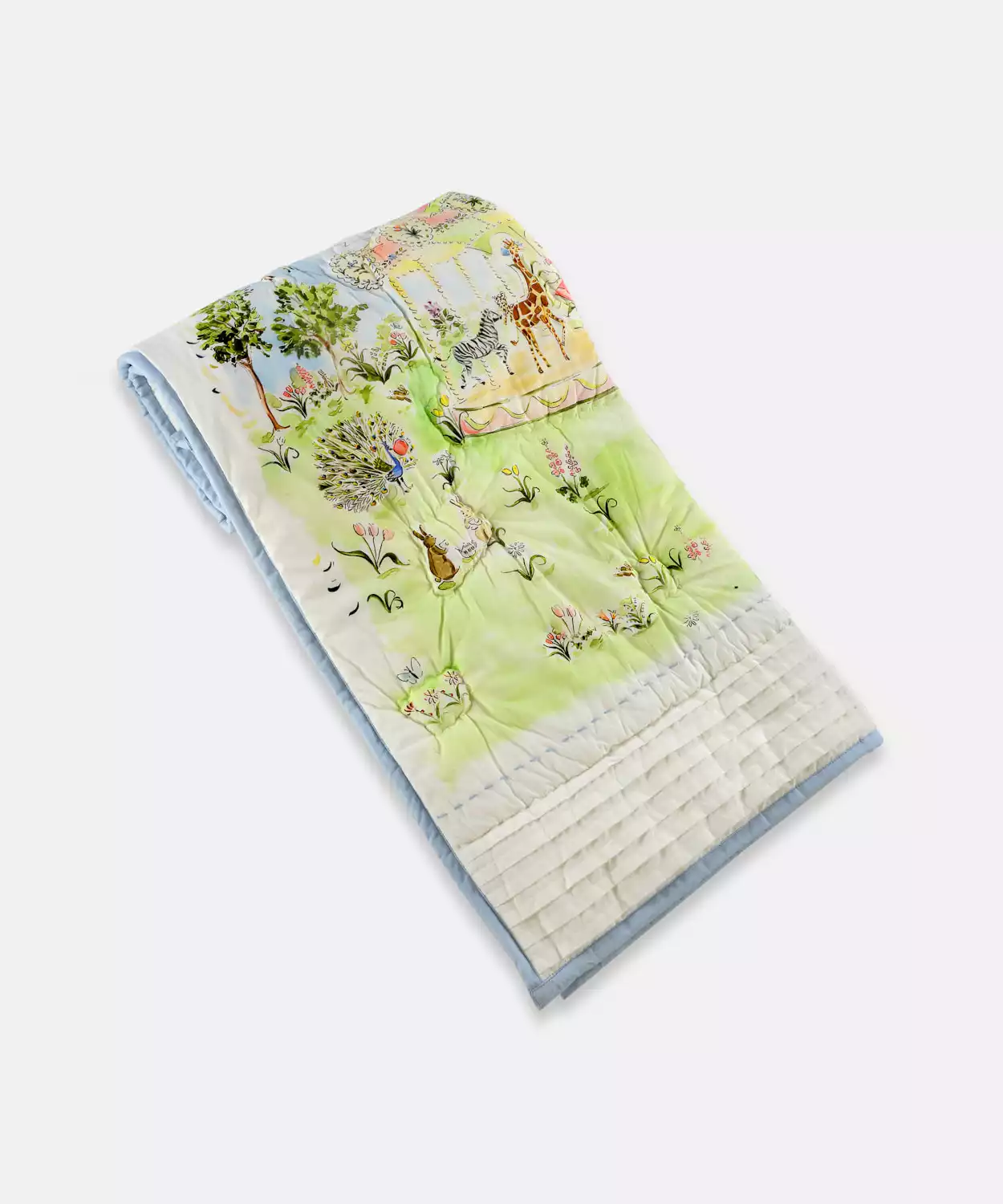 Personalised Baby Carnival Carousel Egyptian Cotton Single Bed Quilt