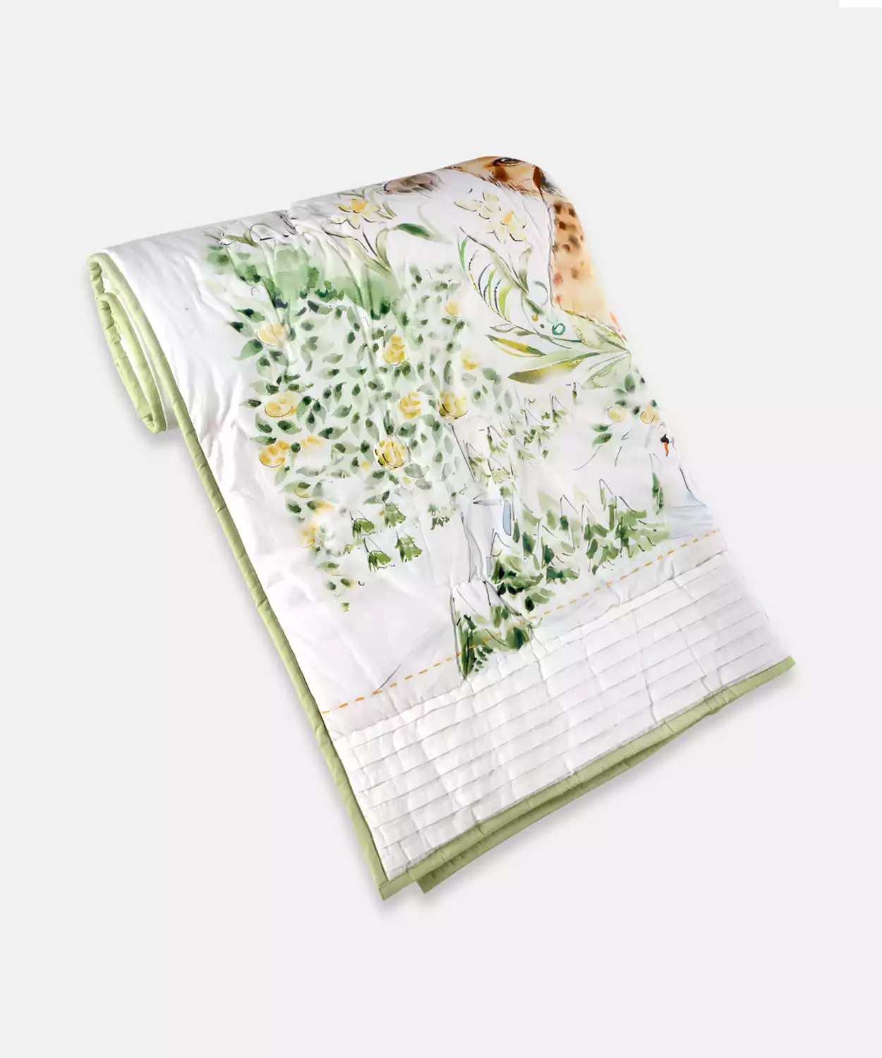 Personalised Baby Little Leo Egyptian Cotton Single Bed Quilt