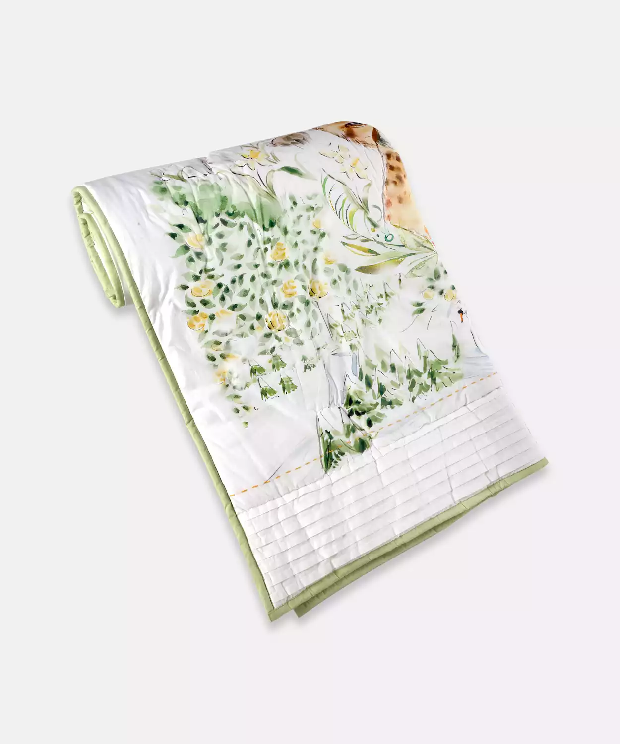 Personalised Baby Little Leo Egyptian Cotton Single Bed Quilt