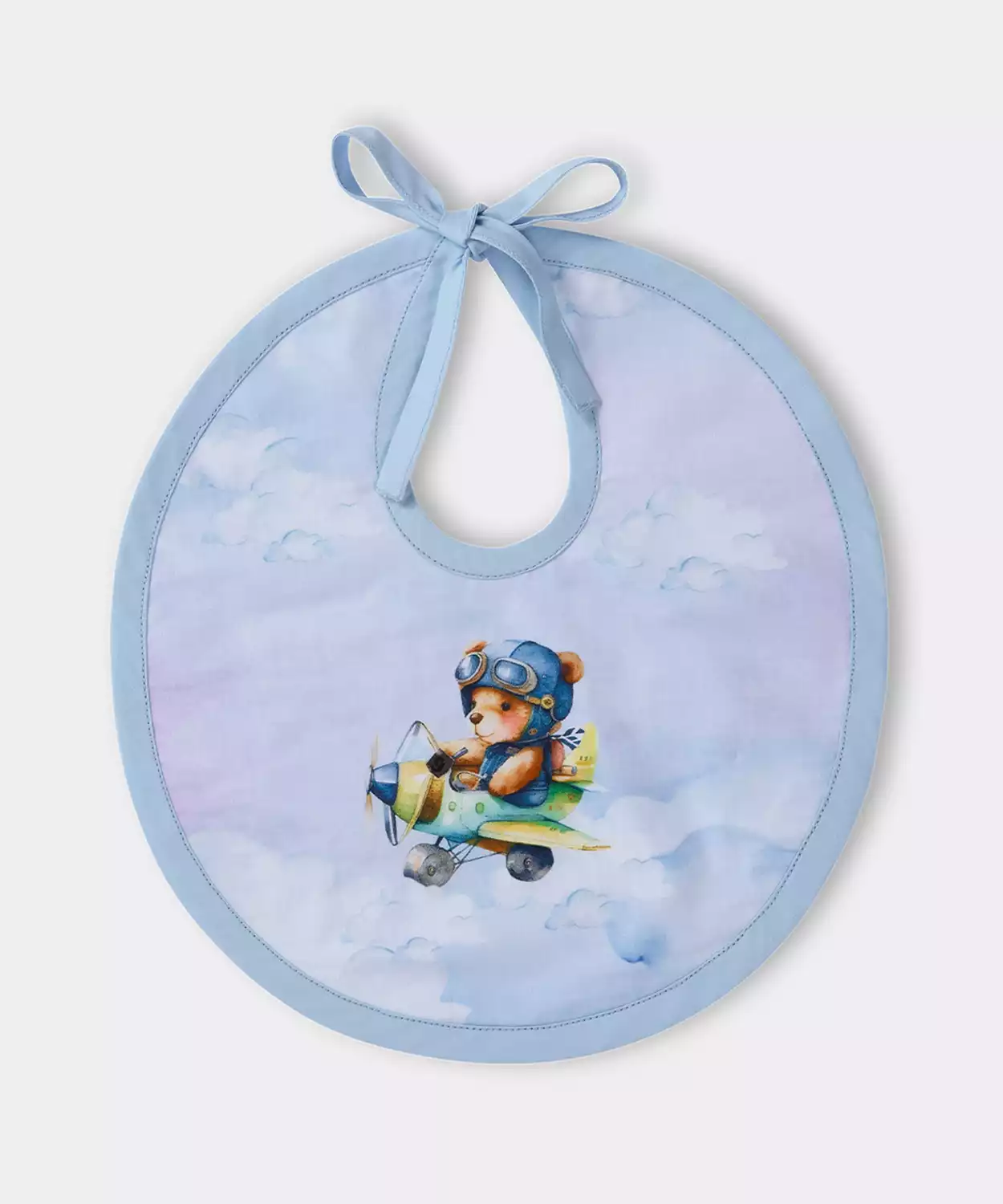 Infant Teddy's Print Egyptian Cotton Baby Feed Set- Small (Pack of 3)